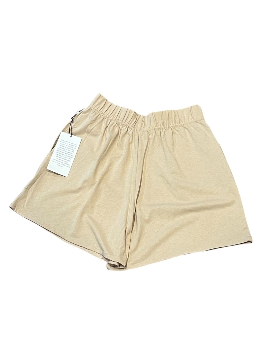 NWT Sedvana Swedish Khaki Elastic Waist Lounge Shorts Cotton & Modal Comfy Relax - Picture 2 of 13